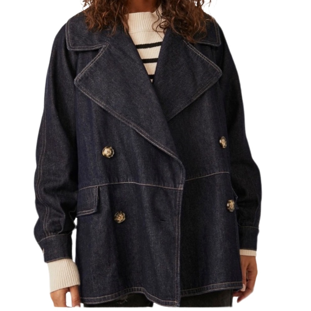 Free People | Denim Car Coat
